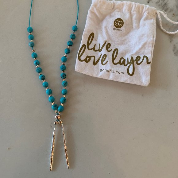Gorjana Turquoise & Silver beaded necklace - Picture 2 of 8